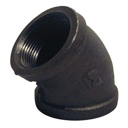 Tinkertools B & K 520-200BG 45 deg Iron Elbow Black - 0.12 in., 5PK TI156345